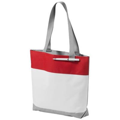 Sac de convention bicolore en polyester Bloomingt Rouge