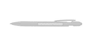 Stylo bille en métal avec nettoyeur d'écran Palet - Marquage Recto