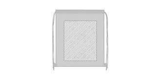 Sac à dos à cordelette premium en PVC Landcast - Marquage Recto