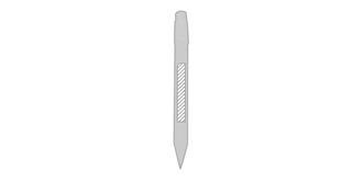 Crayon couleur naturelle bois avec gomme Miniature - Marquage Recto