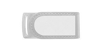 Clé USB en cuir avec lanière Portland - Marquage Recto