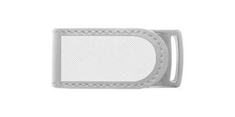 Clé USB en cuir avec lanière Portland - Marquage Verso