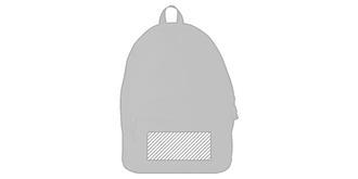 Sac à dos à double zip en polyester 17 L Tent - Marquage Recto