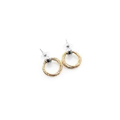 Boucles d´oreille circulaire en métal Teras Argent
