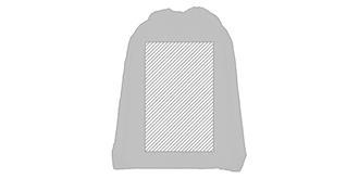 Sac à dos premium en polyester avec cordon 5L Prek - Marquage Recto