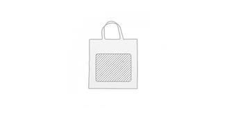Tote bag avec anse courte Milan - Marquage Verso