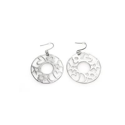 OBG.PUB - Boucles d'oreille de forme ronde en métal Russet Boucles d'oreille de forme ronde en métal Russet