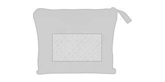 Trousse de toilette de 4 flacons en PP Apleco - Marquage Recto