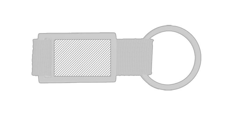 OBG.PUB - Porte-clés réctangulaire en aluminium Avor - Marquage Verso Porte-clés réctangulaire en aluminium Avor - Marquage Verso