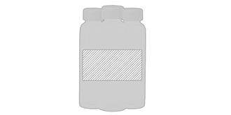 Gourde en verre avec étui en bambou Kaspol - Marquage autour