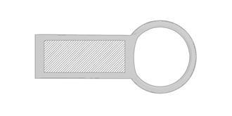 Porte-clés rectangulaire en métal Omaro - Marquage Verso