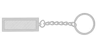 Porte-clés moderne en Acrylique Levelos - Marquage Recto