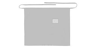 Tablier court en coton avec trois poches Legas - Impression Gauche