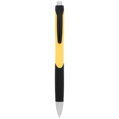 Stylo bille finition grip caoutchouc en ABS Picali Jaune
