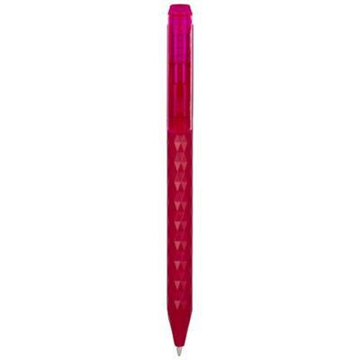 Stylo bille en ABS avec motif géométrique Prismat Rose