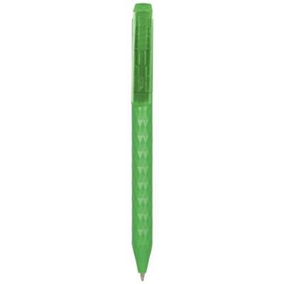 Stylo bille en ABS avec motif géométrique Prismat Vert