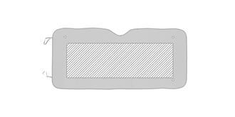 Pare-Soleil argenté métallisé en Aluminium Vaugon - Marquage Recto