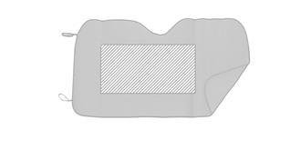 Pare-Soleil en aluminium de face en argent Jumdo - Marquage Recto