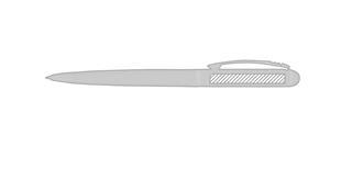 Parure de Stylo à bille et roller en métal Anda - Marquage sur le clip