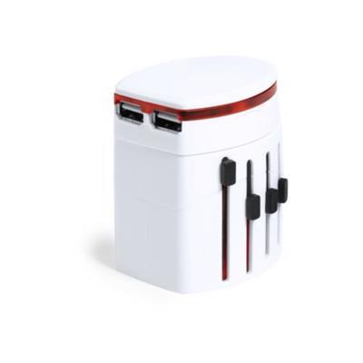 Adaptateur prise de voyage en plastique Novak Blanc