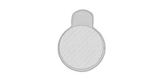 Roller pratique avec encre noir en laiton Arams - Impression Haut