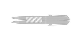 Stylo à bille 1 cm en laiton design luxe Misara - Marquage autour