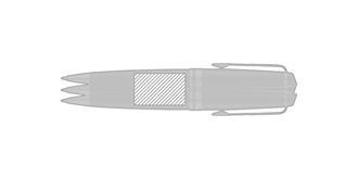 Stylo à bille en plastique laquée solide Xrays - Marquage autour