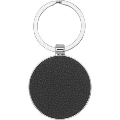 OBG.PUB - Porte-clés rond en plastique PU/métallique Paslo Porte-clés rond en plastique PU/métallique Paslo