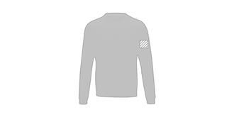 Sweat à col rond polyester recyclé homme Jasto - Marquage manche gauche