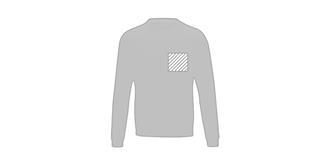 Sweat à col rond polyester recyclé homme Jasto - Marquage poitrine gauche