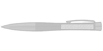 Stylo à bille au design exclusif en laiton Uribeny - Marquage sur le clip