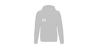Sweat full zip à capuche recyclé GRS homme Rusty - Marquage poitrine droite