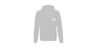 Sweat full zip à capuche recyclé GRS homme Rusty - Marquage poitrine gauche