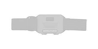 Lampe LED en plastique avec bande élastique Villon - Marquage Recto