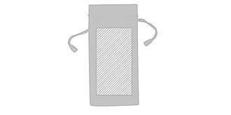 Étui pour lunettes à cordon en polyester Mille - Marquage Recto