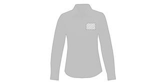 Chemise à manches longues pour femme Pollas - Marquage poitrine droite