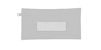 Trousse à crayon en matière polyester 600D Taze - Marquage Recto