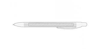 Conférencier A4 Carton avec stylo Verdon - Marquage sur le manche du stylo