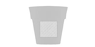 Pot de Fleurs de 6,5 cm biodégradable Avertz - Marquage Recto