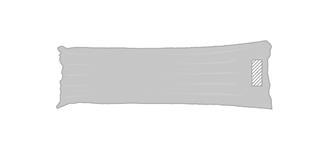 Matelas gonflable de 180 cm en PVC Pooper - Marquage Recto