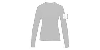 Pull ras de cou pour femme en coton Zenona - Marquage manche gauche