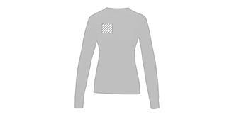 Pull ras de cou pour femme en coton Zenona - Marquage poitrine gauche