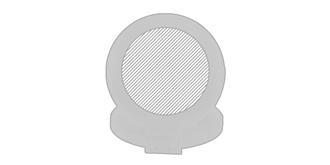 Brosse avec miroir souple et résilient Garance - Marquage Recto