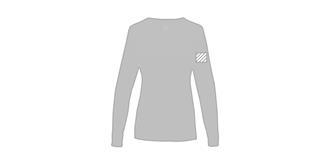 Pull à col ras du cou pour femme Merrita - Marquage manche gauche