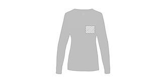 Pull à col ras du cou pour femme Merrita - Marquage poitrine gauche