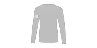 Pull à col ras du cou pour homme Merrito - Marquage manche droite