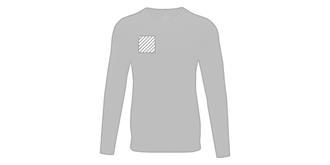 Pull à col ras du cou pour homme Merrito - Marquage poitrine droite