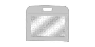 Porte-Documents polyester 600D à fermeture Janis - Marquage Recto