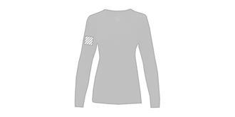 Pull col en V pour femme en Nylon Stantona - Marquage manche droite