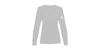 Pull col en V pour femme en Nylon Stantona - Marquage manche gauche